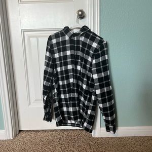 Mens Small Hollister Flannel Hoodie